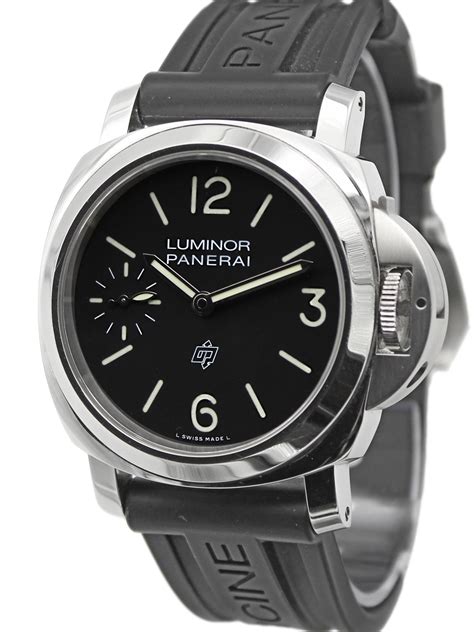 black panerai on wrist|panerai luminor logo.